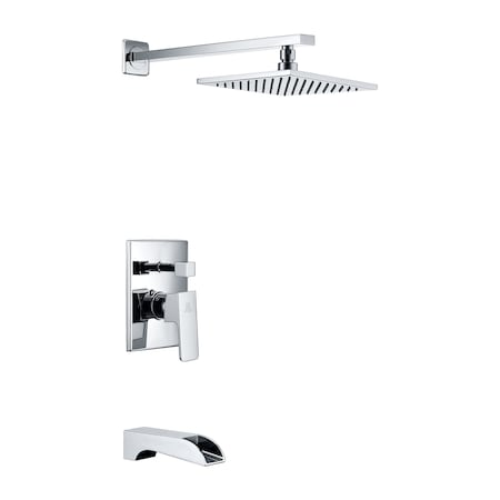 Anzzi Mezzo 1-Handle 1-Spray Tub and Shower Faucet in Polished Chrome SH-AZ037
